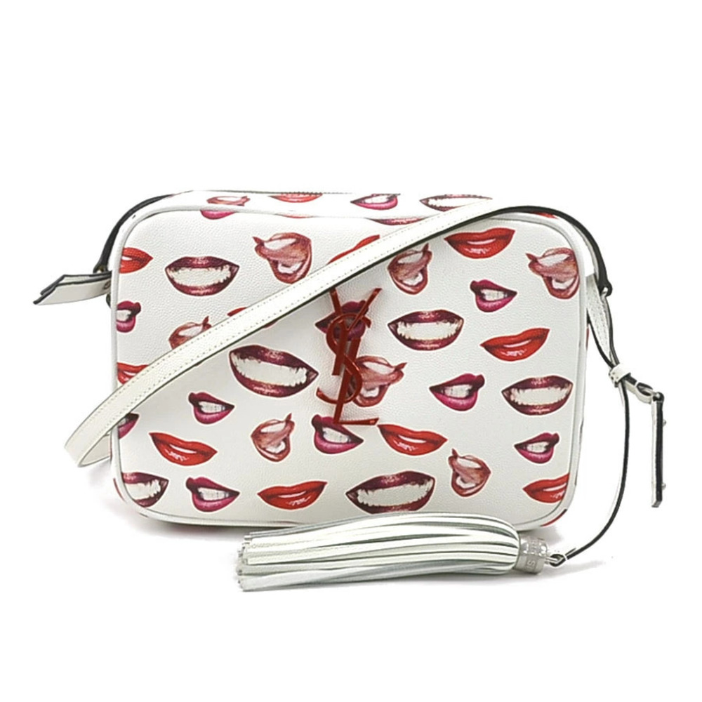 Saint Laurent Lou Camera Bag collection lips grain poudre white red pink